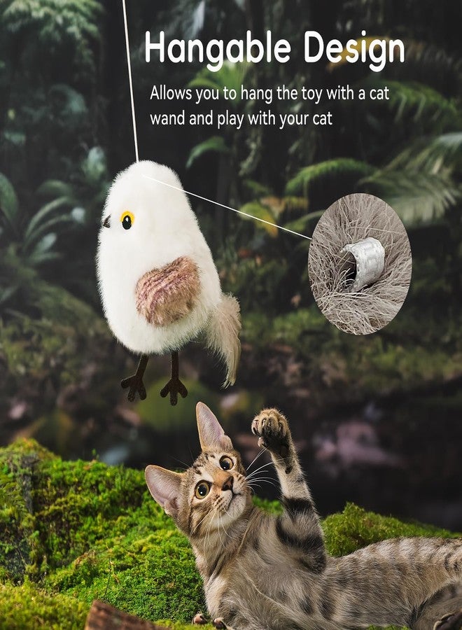 Petgravity Flapping Bird Cat Toy (No Flying), Lifelike Cuckoo Chirp Tweet Kitten Toy, Rechargeable Touch Activated Cat Toy Interactive Catnip Toy Exercise Toys for All Breeds 5.1" (Gray) - Image 4